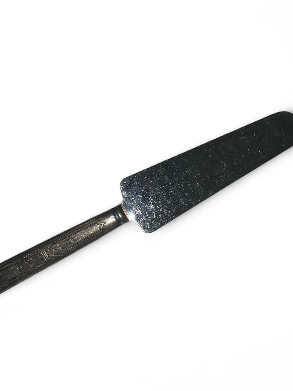 Vintage Silver Tone Cake Server with Ornate Handle